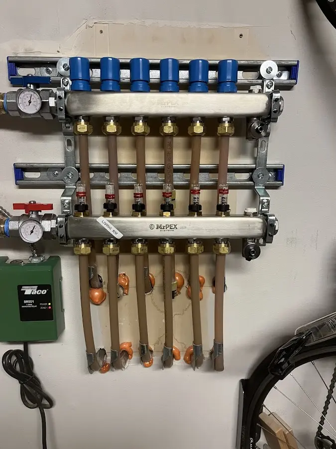 Plumber performing Gas Leak Detection at a residential property in Jones